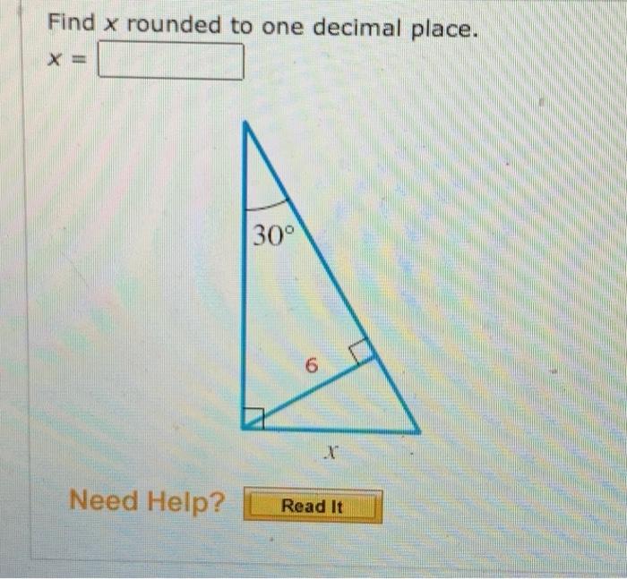 Find x rounded to one decimal place.