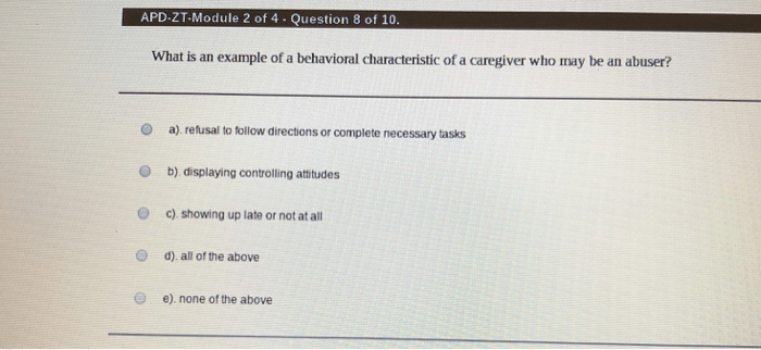 Apd zero tolerance module 2 answer key